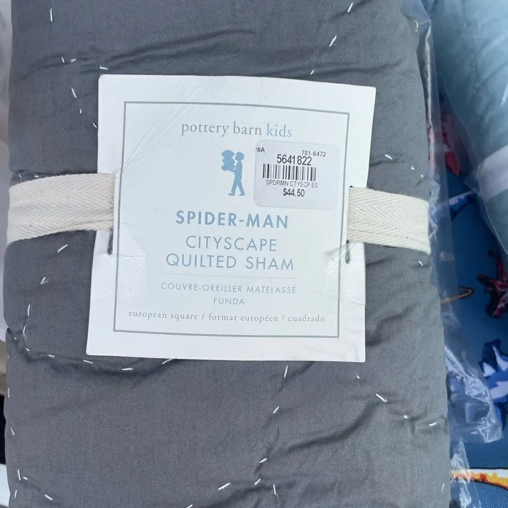 NOT FOR SALE NEW Pottery Barn Kids Spider-Man Cityscape Sham